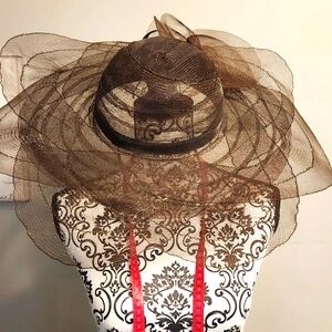 NWOT Sinamay Wide Brim Elegant Hat